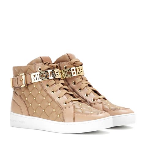 michael kors glam essex high top trainers|Michael Kors rose gold shoes.